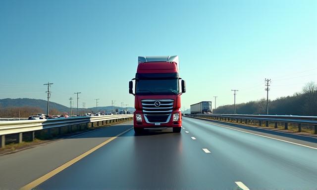 Lastwagen auf der Autobahn